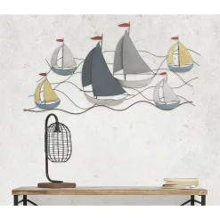 Décoration murale en métal Sea 114.5x3.5x62.5 cm