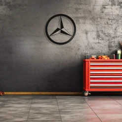 DÉCORATION MURALE EN MÉTAL - Logo de voiture - Marque emblématique allemande