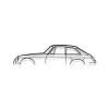 DÉCORATION MURALE EN MÉTAL - Silhouette de voiture - MG B GT 1969 - 120 CM