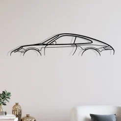 DÉCORATION MURALE EN MÉTAL - Silhouette de voiture - 911 carrera mod 997