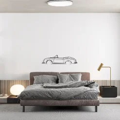 DÉCORATION MURALE EN MÉTAL - Silhouette de voiture - 356 Speedster California - 80 cm - Édition limitée