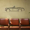 DÉCORATION MURALE EN MÉTAL - Silhouette de voiture - MG MIDGET détaillée 1966 - 100 CM