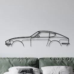 DÉCORATION MURALE EN MÉTAL - Silhouette de voiture - 240z 280z - 80 CM