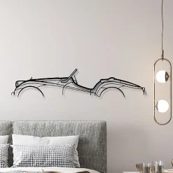 DÉCORATION MURALE EN MÉTAL - Silhouette de voiture - TR3A 1959 - 120 cm - Édition limitée