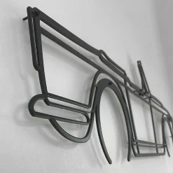 DÉCORATION MURALE EN MÉTAL - Silhouette de voiture - 911 Targa mod 991 détaillée - 80 CM