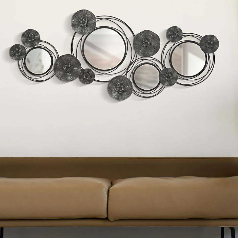 Décoration murale en métal Dark round 117x5.5x49 cm