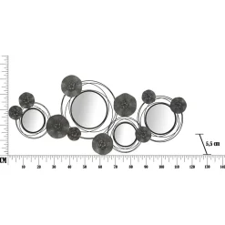 Décoration murale en métal Dark round 117x5.5x49 cm