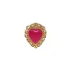 Décoration murale ex-voto cœur coloré rose fuschia H.21cm Emde