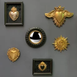 Décoration murale ex-voto soleil doré satiné Emde
