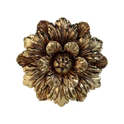Décoration murale fleur dorée Ø12cm Emde