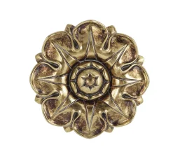 Décoration murale fleur métal doré Ø10cm Emde
