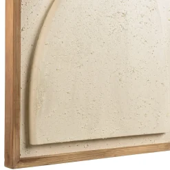Décoration murale 62x82cm formes abstraites Pin recyclé blanc