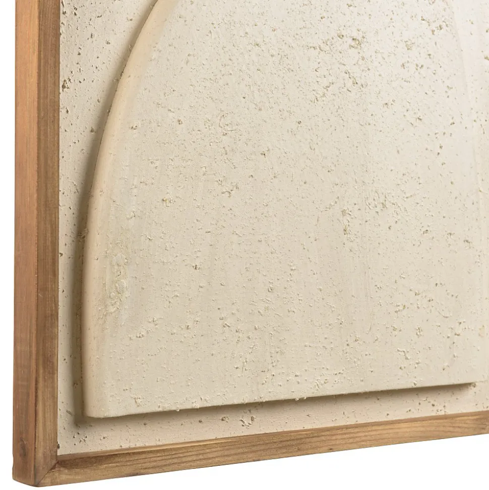 Décoration murale 62x82cm formes abstraites Pin recyclé blanc
