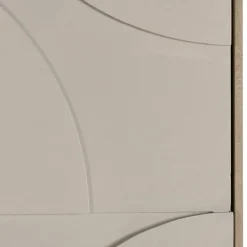 Décoration murale 83x123cm formes abstraites beiges en relief