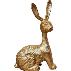 Décoration Pierre lapin laiton 25x10x15cm