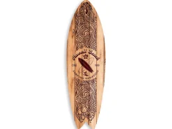 DECLINA, planche de surf décorative, décoration murale, surf déco, alu-dibond, Planche de surf déco Hawaii Beach, 100x30 cm