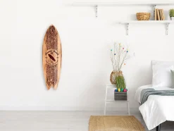 DECLINA, planche de surf décorative, décoration murale, surf déco, alu-dibond, Planche de surf déco Hawaii Beach, 100x30 cm