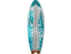 DECLINA, planche de surf décorative, décoration murale, surf déco, alu-dibond, Planche Surf Déco Équilibre Naturel, 100x30 cm