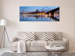 DECLINA, Tableau toile imprimée, Tableau toile photo panoramique St. Louis City, 80x30 cm