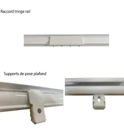 DECORAIL - Tringle Rail Rideau Discret 4 m - Aluminium