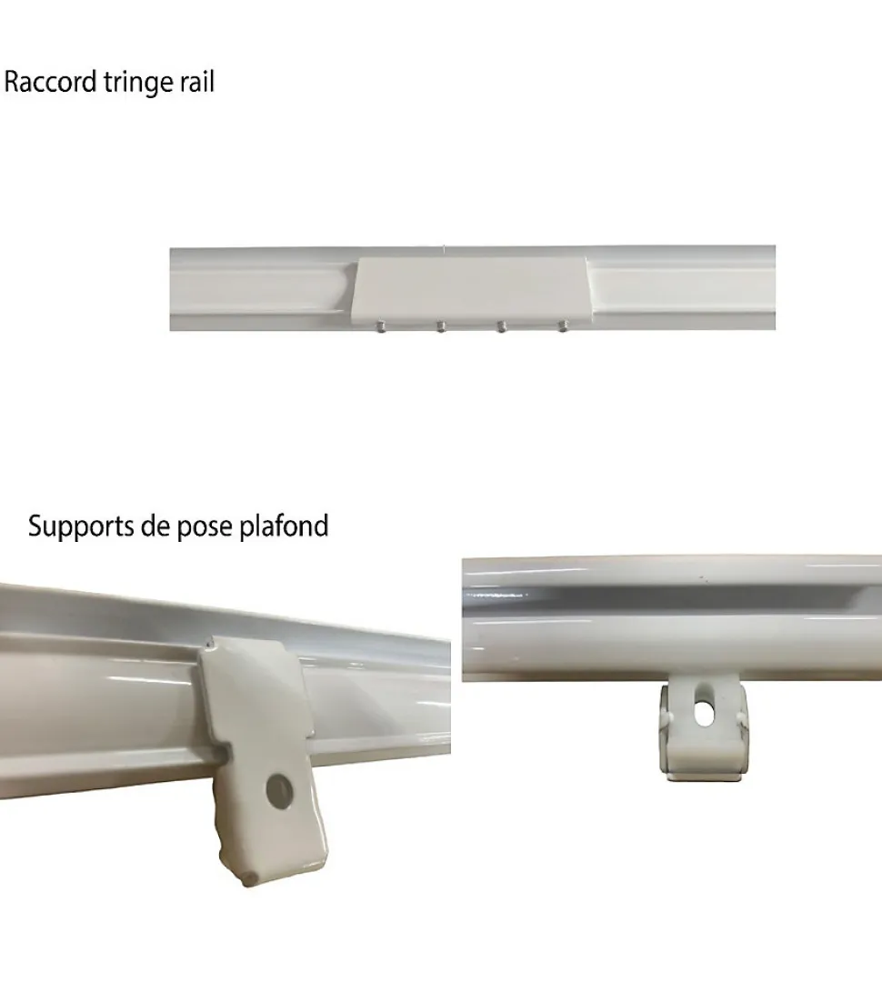 DECORAIL - Tringle Rail Rideau Discret 4 m - Aluminium