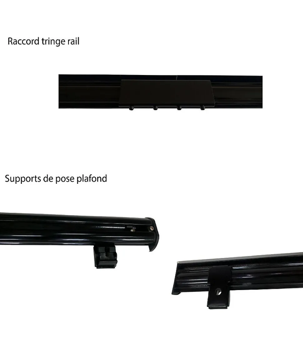 DECORAIL - Tringle Rail Rideau Discret 3.5 m - Aluminium