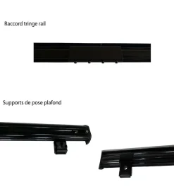 DECORAIL - Tringle Rail Rideau Discret 2,50 m - Aluminium