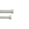 Double tringle à rideau ext 91 à 167cm nickel D25mm
