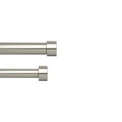 Double tringle à rideau ext 91 à 167cm nickel D25mm