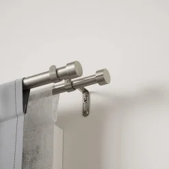 Double tringle à rideau ext 91 à 167cm nickel D25mm