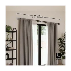 Double tringle à rideaux extensible Midnight