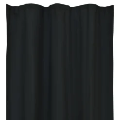 Doublure de rideau occultante à crochets Caldu effet tissé noir satin L.245 x l.135cm GoodHome