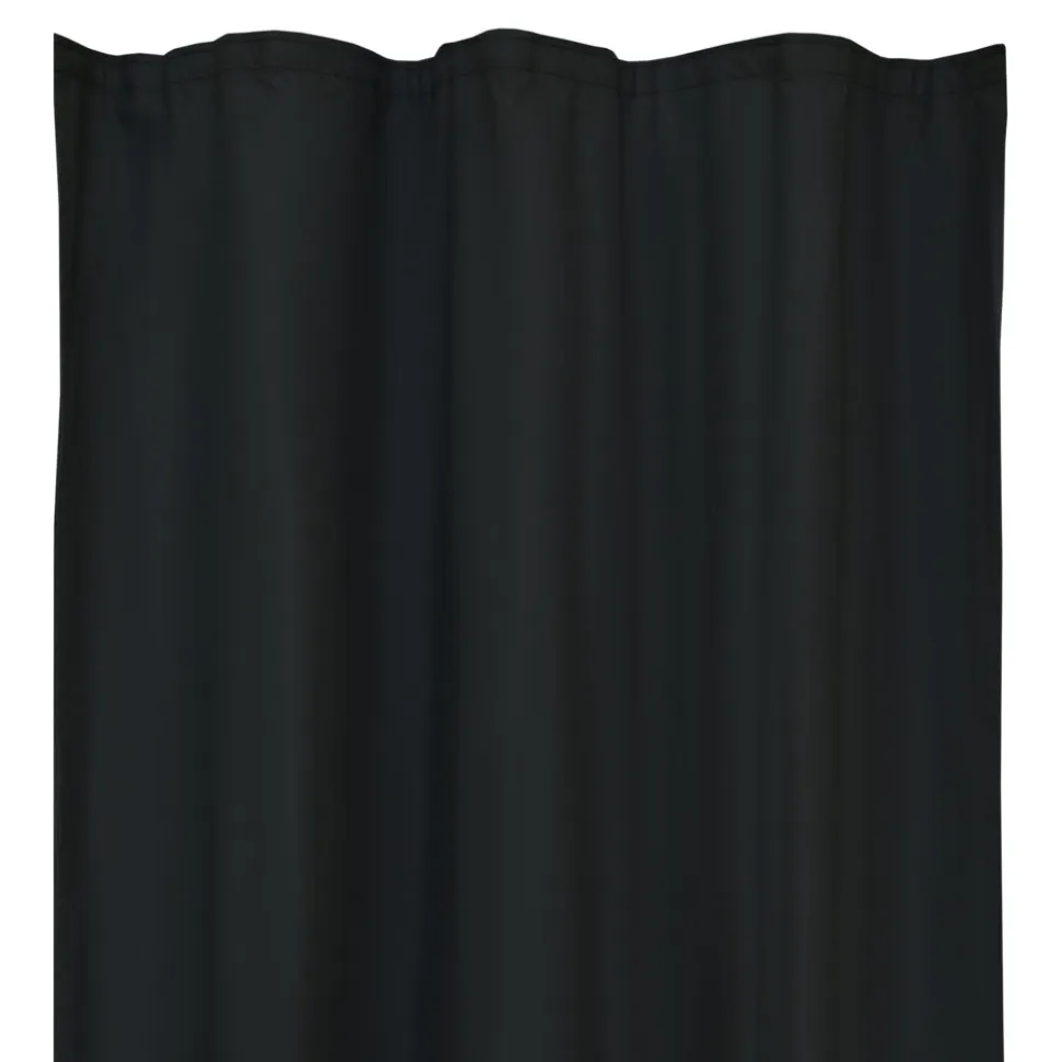 Doublure de rideau occultante à crochets Caldu effet tissé noir satin L.245 x l.135cm GoodHome