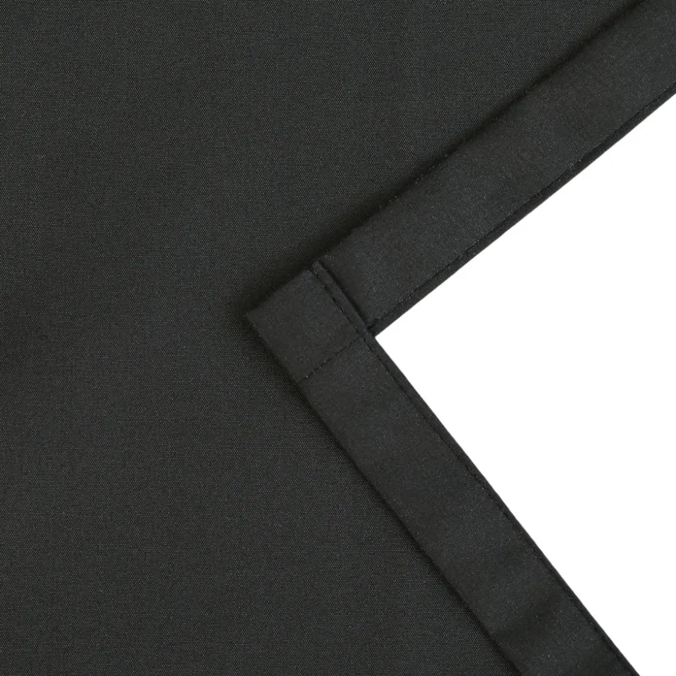 Doublure de rideau occultante à crochets Caldu effet tissé noir satin L.245 x l.135cm GoodHome