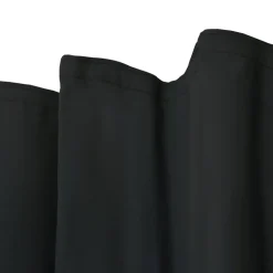 Doublure de rideau occultante à crochets Caldu effet tissé noir satin L.245 x l.135cm GoodHome