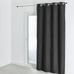 Doublure obscurcissante et thermique à œillets (140x260 cm - Noir)