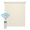 Easydeco - Store Enrouleur motorisé à batterie Blackout- Occultant - Beige - 135 x 190 cm