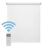 Easydeco - Store Enrouleur motorisé à batterie Blackout- Occultant - Blanc - 120 x 190 cm