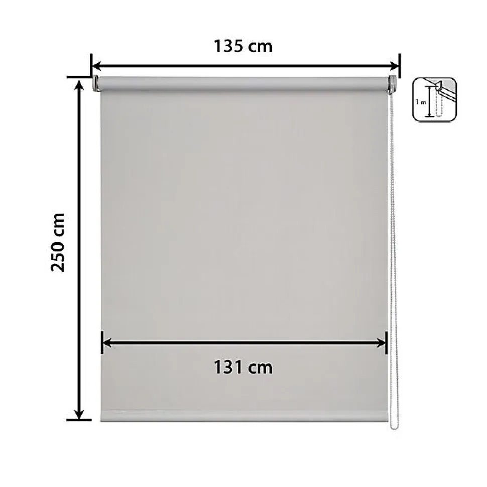 Easydeco - Store Enrouleur motorisé à batterie Screen Premium ( Gris, 135 x 250 cm)