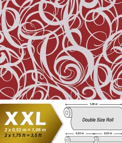 EDEM 81136BR25 Papier peint à motifs graphiques gaufré accents métalliques 10,65 m
