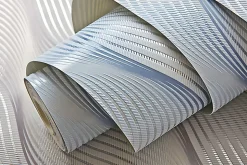 EDEM 85030BR36 Papier peint à rayures légèrement texturé accents métalliques 5,33 m2