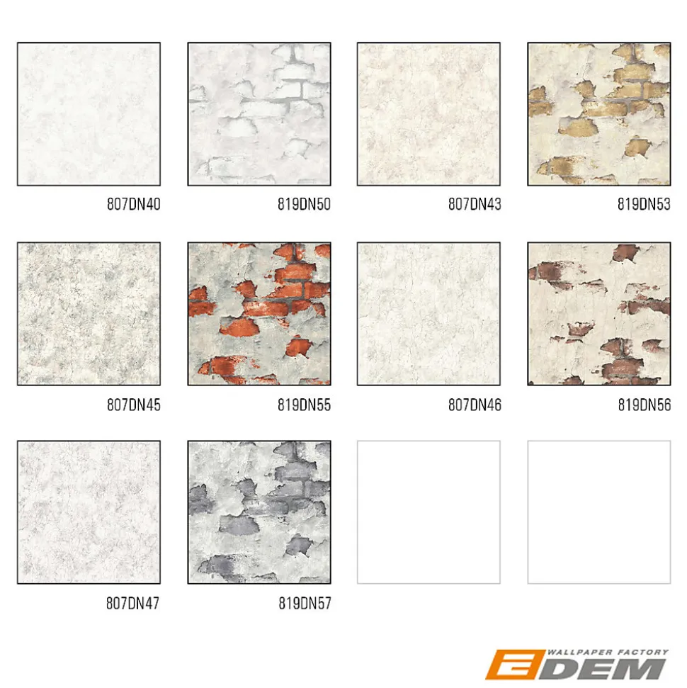 EDEM 807DN47 Papier peint aspect crépi légèrement texturé mat 10,65 m2