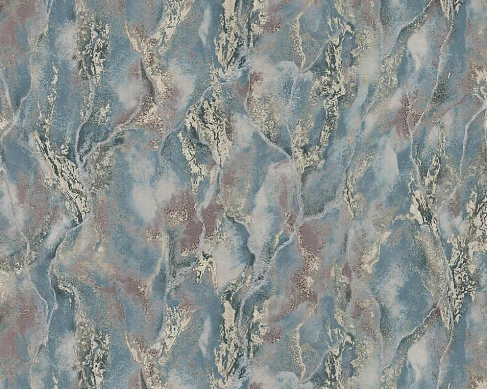 EDEM 421ST27 Papier peint à motifs graphiques légèrement texturé effet métallique 10,65 m2