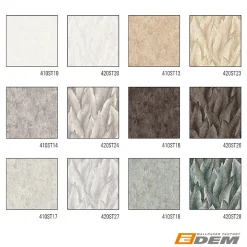 EDEM 410ST16 Papier peint texturé légèrement texturé effet métallique 10,65 m2