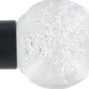 EMBOUT BARRE A RIDEAU BOULE A BULLES NOIR MAT DIAMETRE 28MM - INVENTIV