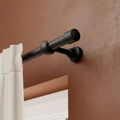 Embout bouchon pour barre à rideau Lamia bois de hêtre noir Ø28mm GoodHome