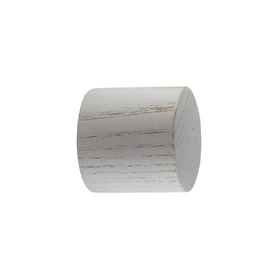 Embout bouchon pour barre à rideau GoodHome 28 mm Chalki blanc