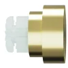 Embout bouchon rond plat pour barre à rideau Easy-Fit Elasa métal doré Ø28mm GoodHome
