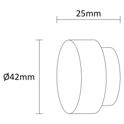 Embout bouchon rond plat pour barre à rideau Easy-Fit Elasa métal doré Ø28mm GoodHome