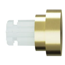 Embout bouchon rond plat pour barre à rideau Easy-Fit Elasa métal doré Ø19mm GoodHome